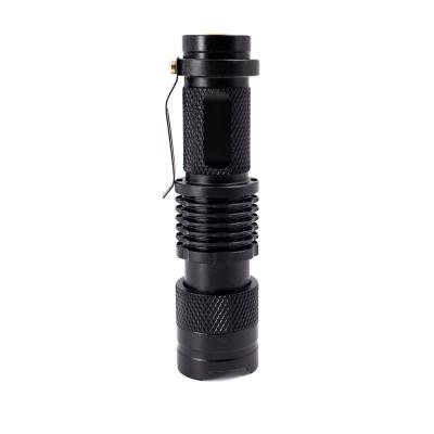 China Zoomable High Power Camping Style Tactical Led Torch With Clip Waterproof Bright Flashlight for sale