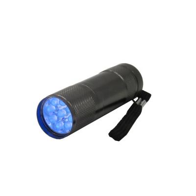 China Camping 9 LED Mini Tiny Pocket Aluminum Flashlights with Lanyard Torch UV Flashlight Te koop