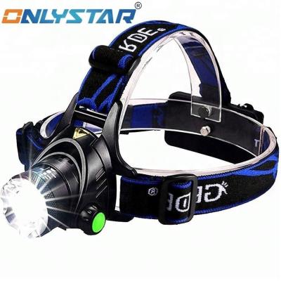 China GS-6014 Zoomable 3 Modes Super Bright Led Hunting High Power Lightweight T6 Rechargeable Headlight for sale