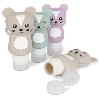 China Nice and Cute Portable Compression Kit Gel Storage Bottle Travel Silicone Baby Bottle Shampoo Tube for sale