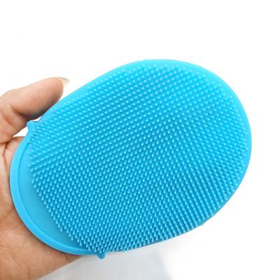 China Hot Selling Clean Body Multifunctional Soft Silicone Double Sides Brush and Silicone Brush Cleaning Sponge for Kitchen for sale