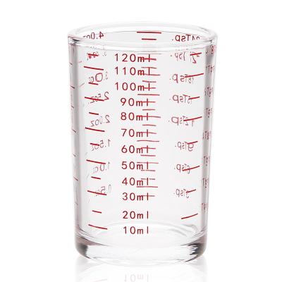 China BCnmviku 120ML Espresso Shot Glass Measuring Cups Household Whiskey Classic Crystal Spirit Beer Shot Glass Cup for sale