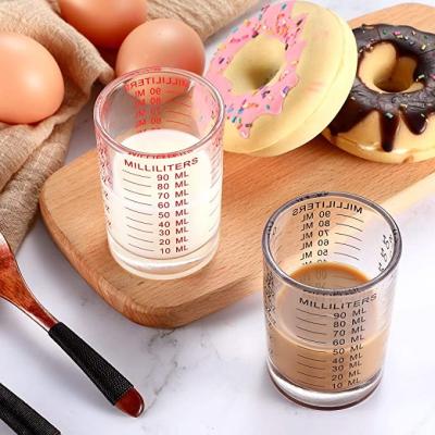 China BCnmviku Viable Shot Glasses 90ml Espresso Shot Measure Glass Coffee Cups Thickened 3oz Ounce Graduated Glass Measuring Cup for sale