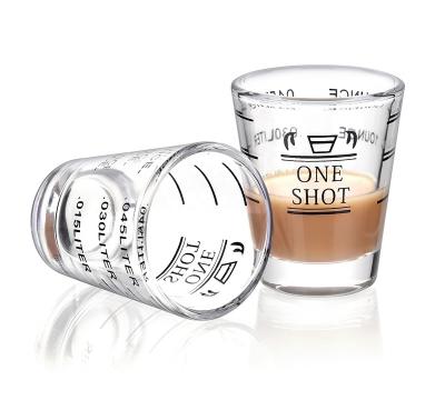 China BCnmviku 1.5OZ/45ML Classic Shot Glasses Shot Glasses Measuring Cup Wine Glass Espresso Shot Glass Liquid Heavy Cups for sale