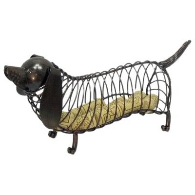 China Viable Wine Cork Holder Metal Wire Dog, Decorative Wine Cork Storage and Decor for sale