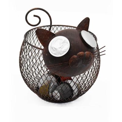 China Traditional Wholesale Animal Iron K Cup Storage Coffee Capsule Pod Holder For Home Office Cat Shape Metal K-Cup Coffee Holder for sale