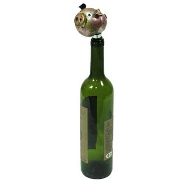 China Viable Flip Head Piggy Metal Wine Bottle Stopper Traditional, Novelty, CLASSIC, Modern for sale