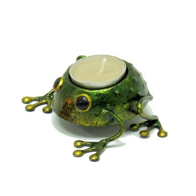 China Rustproof & Durable Home Decor Frog Shaped Aluminum Tealight Cups for sale