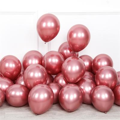 China Metallic Globos Balloon Party Decorations Eco-friendly Disposable Latex Birthday Rose Gold Champagne Chrome Gold Balloons 12 Inch for sale