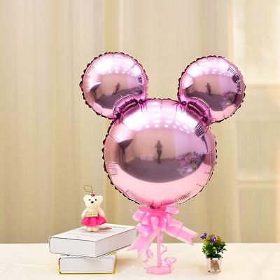 China Disposable Eco-friendly Mickey Balloons Famous Hot Sale Cartoon Character Mickey Mouse Head Inflatable Helium Foil Balloon for sale