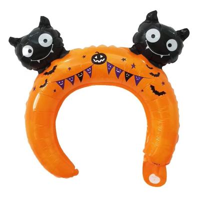 China Popular Cartoon Eco-friendly Disposable Halloween Balloon Headband Baby Headband Foil Helium Animal Balloon For Halloween Party Decoration for sale