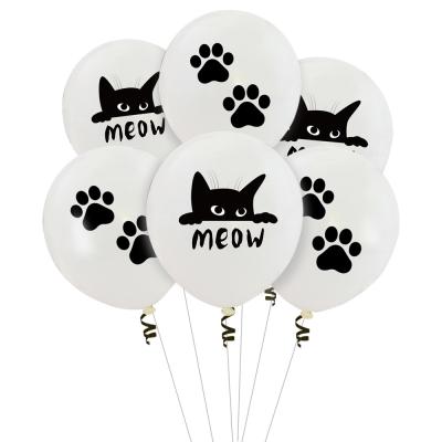 China Party Decoration Pet Theme Party Decorations Cat Footprints Latex Balloon Pet Birthday Balloon Set for sale