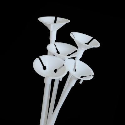 China 50pcs/lot 40cm Disposable Eco-friendly Latex Balloon Sticks White PVC Rods For Balloons Stand Sticks With Cup Party Decoration Props Supplies for sale