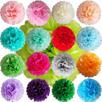 China Modern Hot Selling 10inch Paper Flower Ball Pull Wedding Valentine's Day New Year Party Decorations Party Supplies for sale