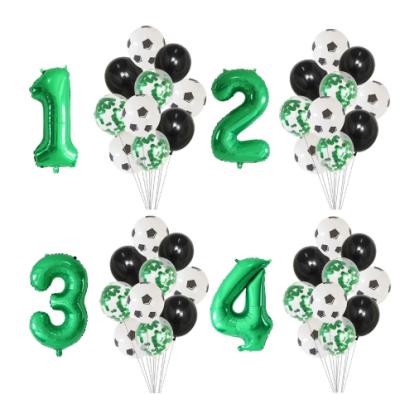 China Party Decoration 12pcs 18inch White Star Football Foil Balloons Silver Glitter 12inch Football Latex Globos Baby Shower Birthday Party Decoration for sale