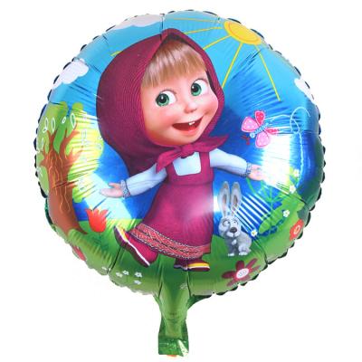 China masha el oso eco-friendly disposable masha and masha y bear foil balloons and bear party for party decoration for sale