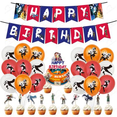 China Modern Na-ruto Birthday Party Decorations Party Supplies Include Bonuto Banner Balloon Cake Topper Set for sale