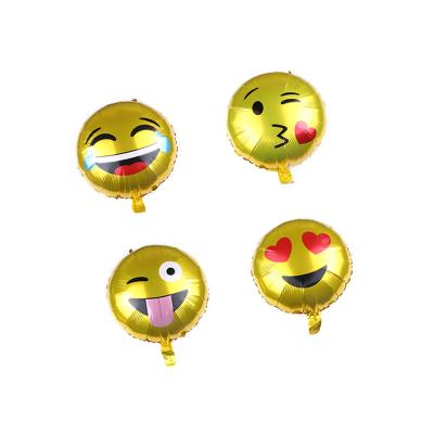 China Modern gold 18 inch expression phiz smile cry cry foil helium balloons for party decoration facial emoticon shaped for sale