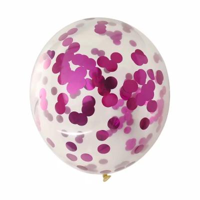 China Party Decoration 12inch Latex Balloon Sufficiency With Clear Confetti Balloon Confetti Balloon For Wedding Birthday Party for sale