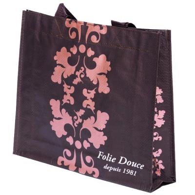 China Promotional Wholesale Custom Non Woven Gloss Lamination Shopping Bag Top Supplier Bag for sale