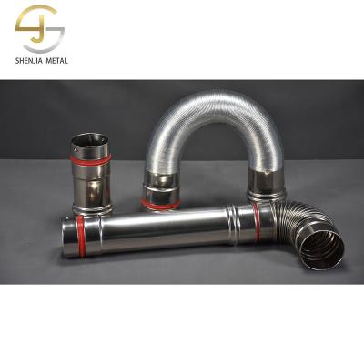 China Industrial Stainless Steel Exhaust Pipe Water Heater Single Layer Chimney Advanced Anti-throwing Function 60mm Household Extension Pipe for sale