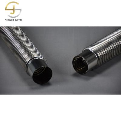 China Industrial Multi-Textured Stainless Steel 201 Hard & Free Bending Sturdy Bendable Pipe Diameter 60mm80mm Exhaust Pipe Chimney Accessories for sale