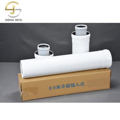 China 125mm/80mm Smoke Muffler Chimney Baking Condensation Coaxial Double-Layer Free Length Industrial Adjustable Surface for sale