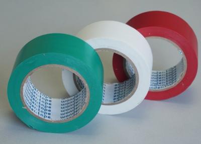 China Green / White Stabilized Floor Marking Tape Adhesive Insulation Plasticized PVC Matte Film for sale