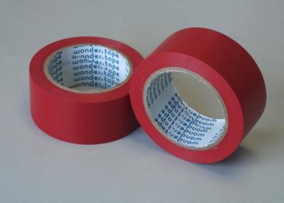 China Red Adhesive Floor Marking Tape PVC Film Thickness 0.5MM For Pipe Wrapping for sale