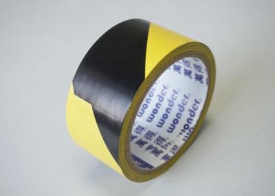 China Black & Yellow Vinyl Hazard Warning Tape Used To Indicate Where Danger Exists for sale