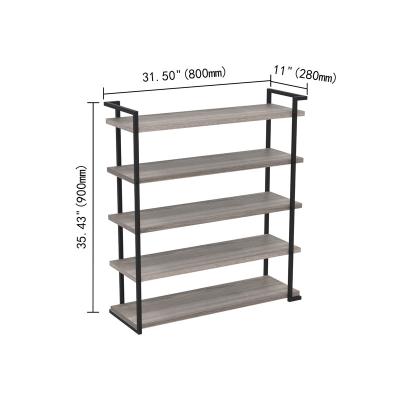 China Modern Minimalist Modern Living Room Furniture Shoe Racks And Racks Storage 5 Layers Wooden Shoe Rack for sale