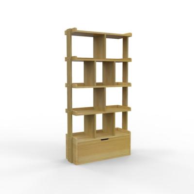 China Modern Factory Wholesale Modern Simple Design Solid Color Shelf 4 Tier Multi Functional Wooden Bookcase for sale