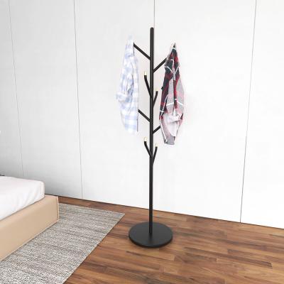 China Bedroom Durable Metal Stable Hat Coat Rack Metal Garment Coat Hanger Rack Standing Clothing Hanging Tree for sale