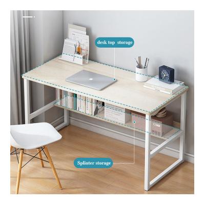 China Simple extendable design in wood and metal study table combined with the shelf for sale