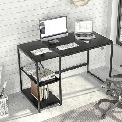 China Cheap expandable wooden house and simple metal computer survey table with shelf for sale