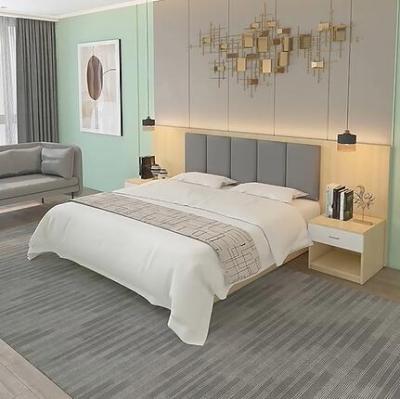 China 2022 Custom Minimalist Bedroom High Grade Low MOQ MDF Furniture Wooden Beds for sale