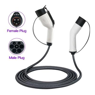 China Ev Charging Cable 32a 22kw For Electric Car Charger Station Type 1 Female To Type - 2 Male Plug European Standard Electric Vehicle Single Phase Portable Charger 32A for sale