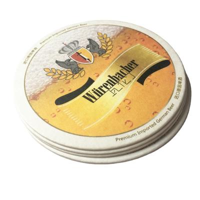 China Factory Customized Print Pattern LOGO Round Paper Coasters Viable For Cocktail And Other Beer Drinks for sale