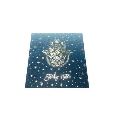 China Customized self-adhesive factory printing template sticky hand notes logo to be gold foil label notice mail suit for sale