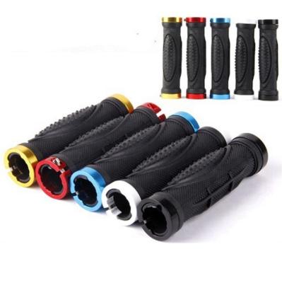 China Bike Cycling Road Bike Non-Slip Rubber Grips Lock On Bike Grip End Cap Cover Mountain Road Bicycle Handlebar Grips Parts for sale