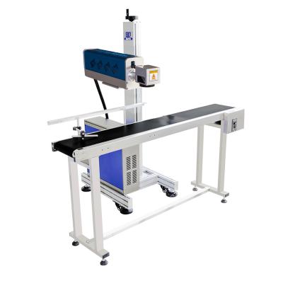 China Fast Speed Non Metal Materials CO2 Fly Laser Marking Machine for sale