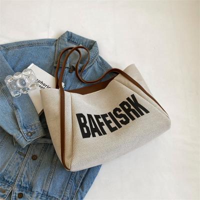 China Fashion\Comfortable\Durable Drop Shipping Casual Women's Shoulder Bags Buying High Quality Custom Ladies Tote Large Canvas Bags From HandbagsCapacity for sale