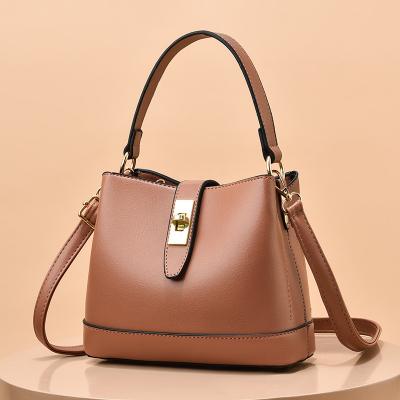 China Fashion\Comfortable\durable China Lady Commuting Fashion Pu Clutch Genuine Leather Cross -body Bucket Bag Women Handbags For Women for sale