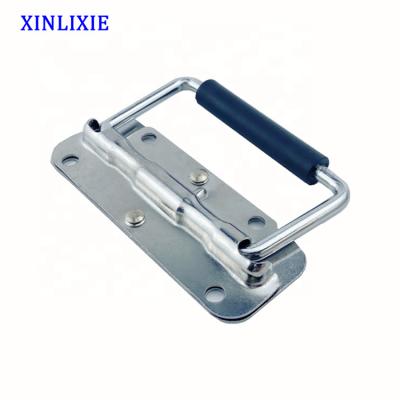 China Tool Box Theft Case Spring Handle/Wooden Box Sus304 Metal Case Chest Pull Handle Outdoor Rubber Sleeve for sale