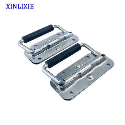 China Spring Loaded Tool Box Factory Heavy Duty Theft Case Handle Case / Wooden Box Accessories Spring Metal Handles for sale