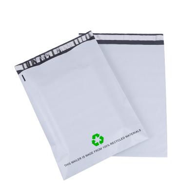 China Waterproof White Eco Friendly Mailing Bags Recyclable Custom Polymailer Envelopes Express Service Shipping Poly Ads for sale