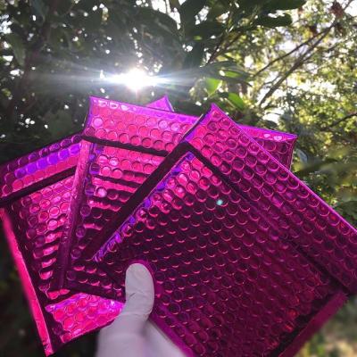 China Strong Adhesive/Shock-resistance/Waterproof/Nice Printing Mailing Mailing Envelope Purplp Shockproof Custom Metallic Bubble Mailer For Eyelashes for sale