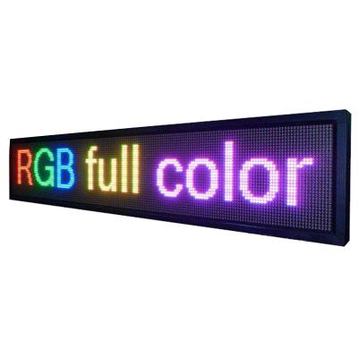 China Programmable P10 window full color indoor window led wifi message sign for sale