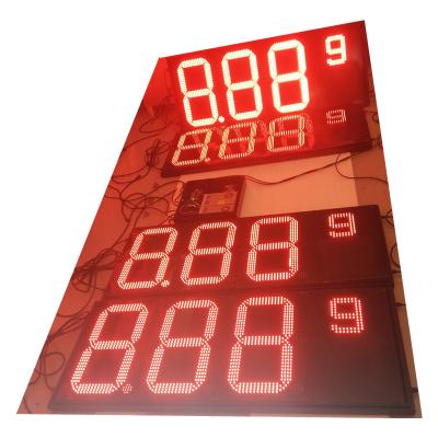 China Gas Station Gas Price Outdoor Waterproof 8.889/10 Led Board Led Gas Station Display for sale