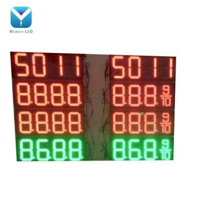 China Gas Station Gas Station Design Price Number Signage 4 Digits Gas Price Led Signs Led Numbers Digital Display Boards for sale